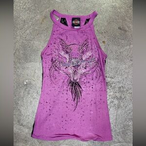 Harley-Davidson Purple Graphic Tank Top